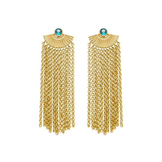 Pendientes acabado en oro 18k