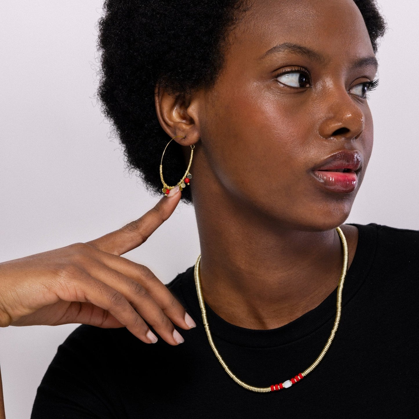 Pendientes acabado en oro amarilo 18k