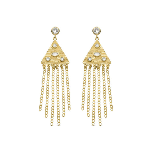 Pendientes acabado en oro amarilo 18k