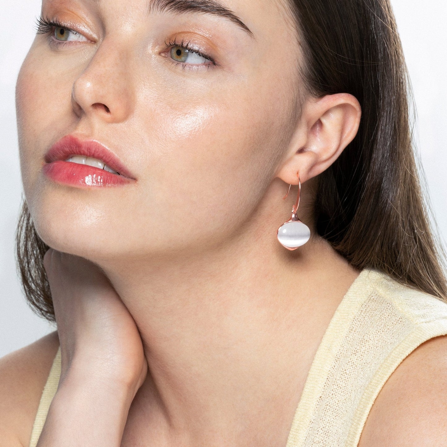 Pendientes acabado en Oro Rosa de 18 Kts