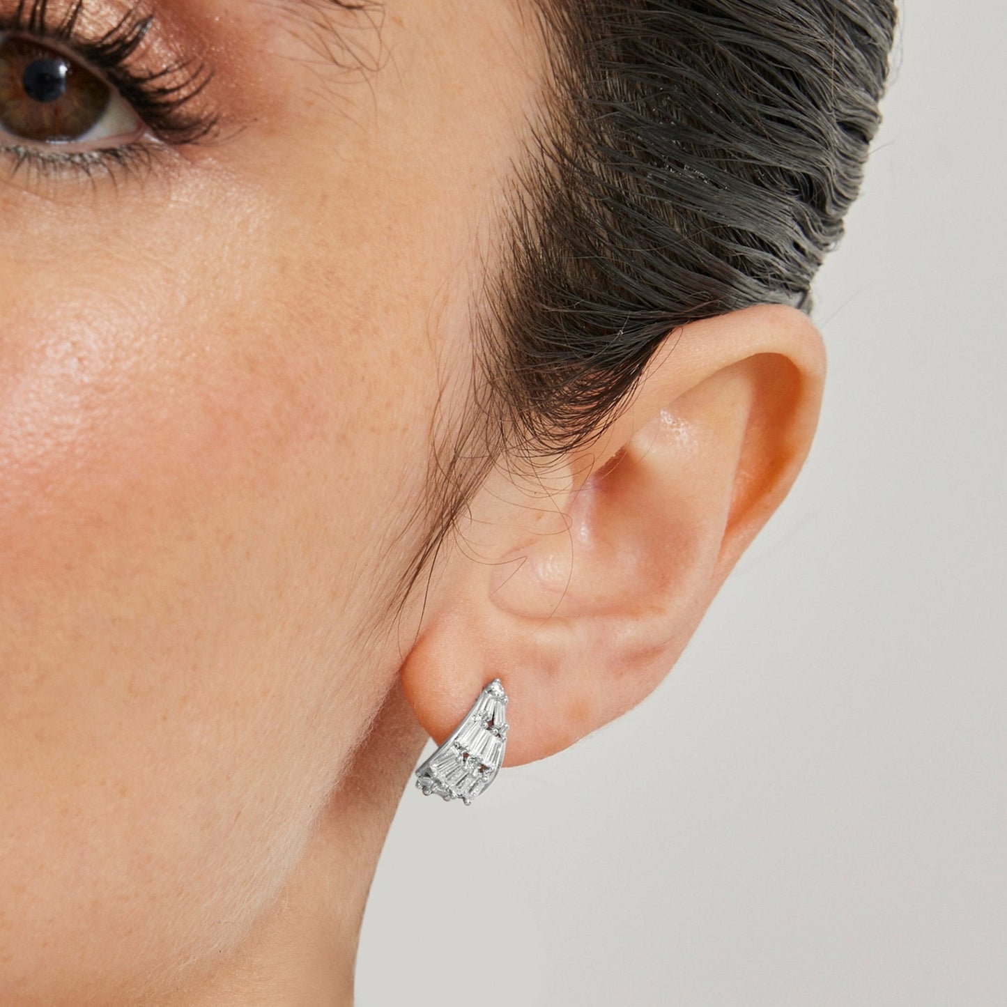 Pendientes acabado en rodio