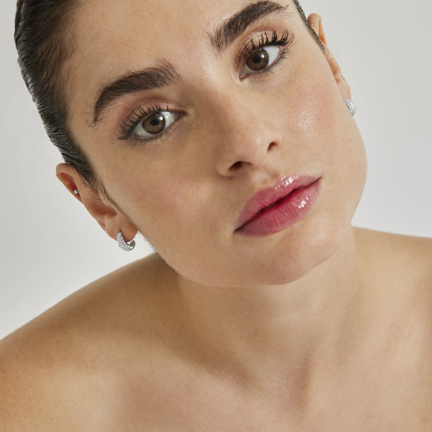 Pendientes acabado en rodio