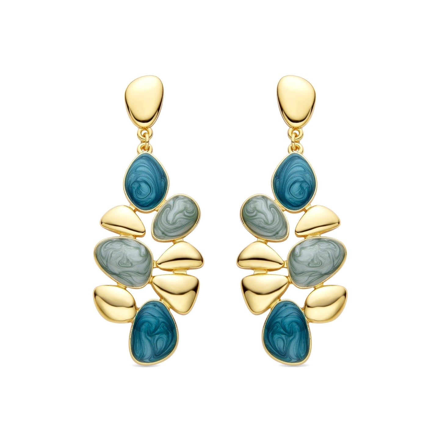 Pendientes acabado oro 18k