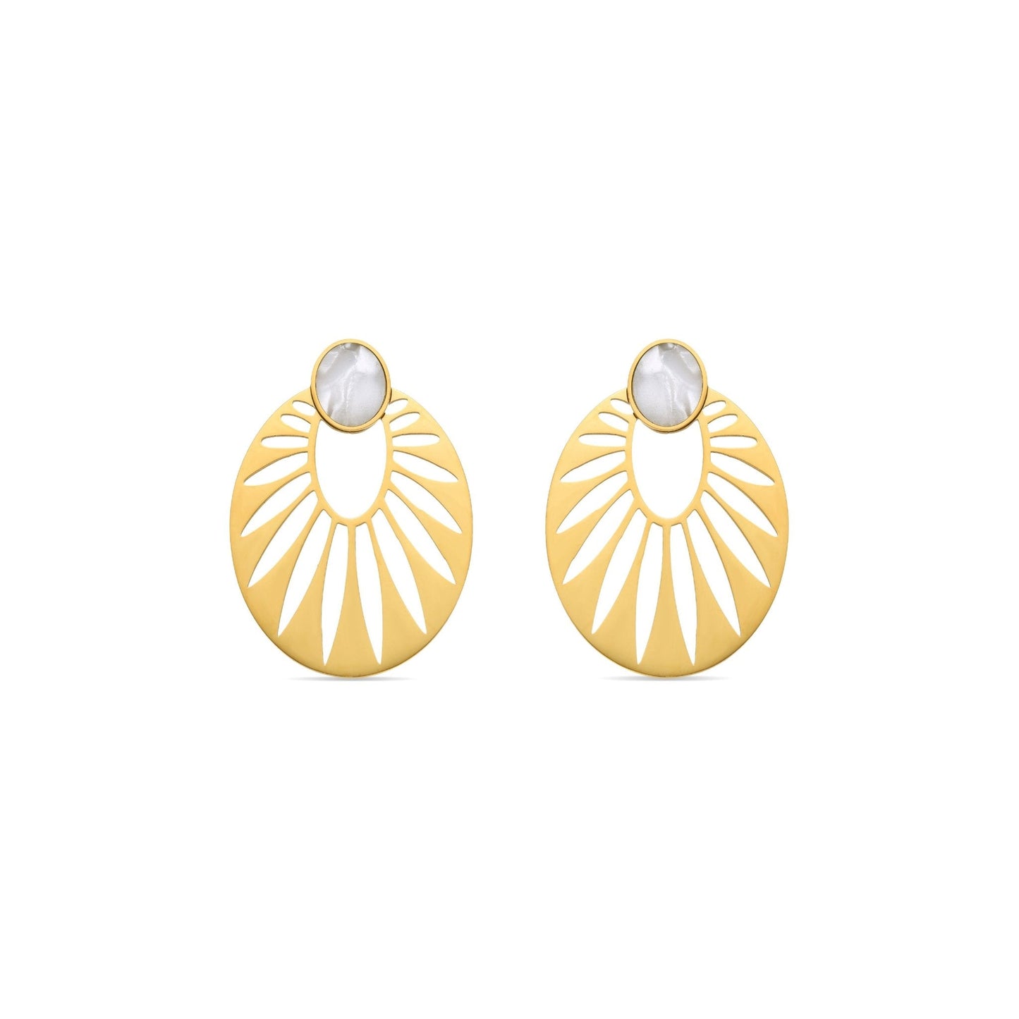 Pendientes acabado oro 18k