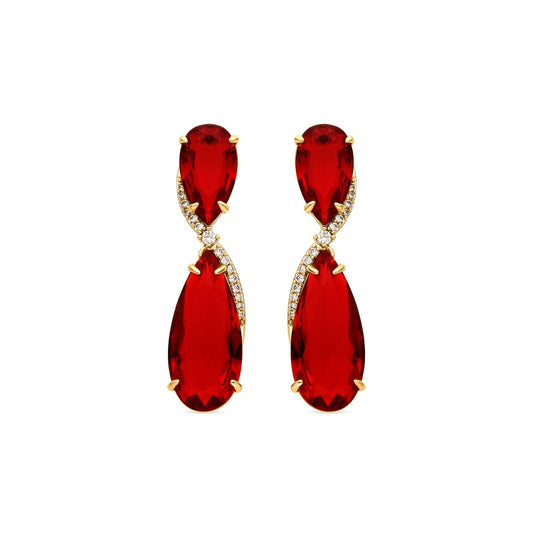 Pendientes acabado oro 18k