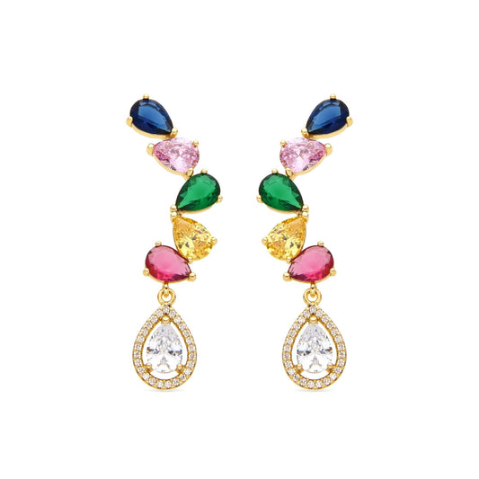 Pendientes acabado oro 18k