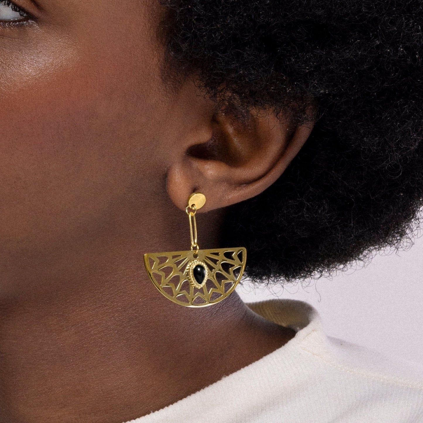 Pendientes acabado oro 18k