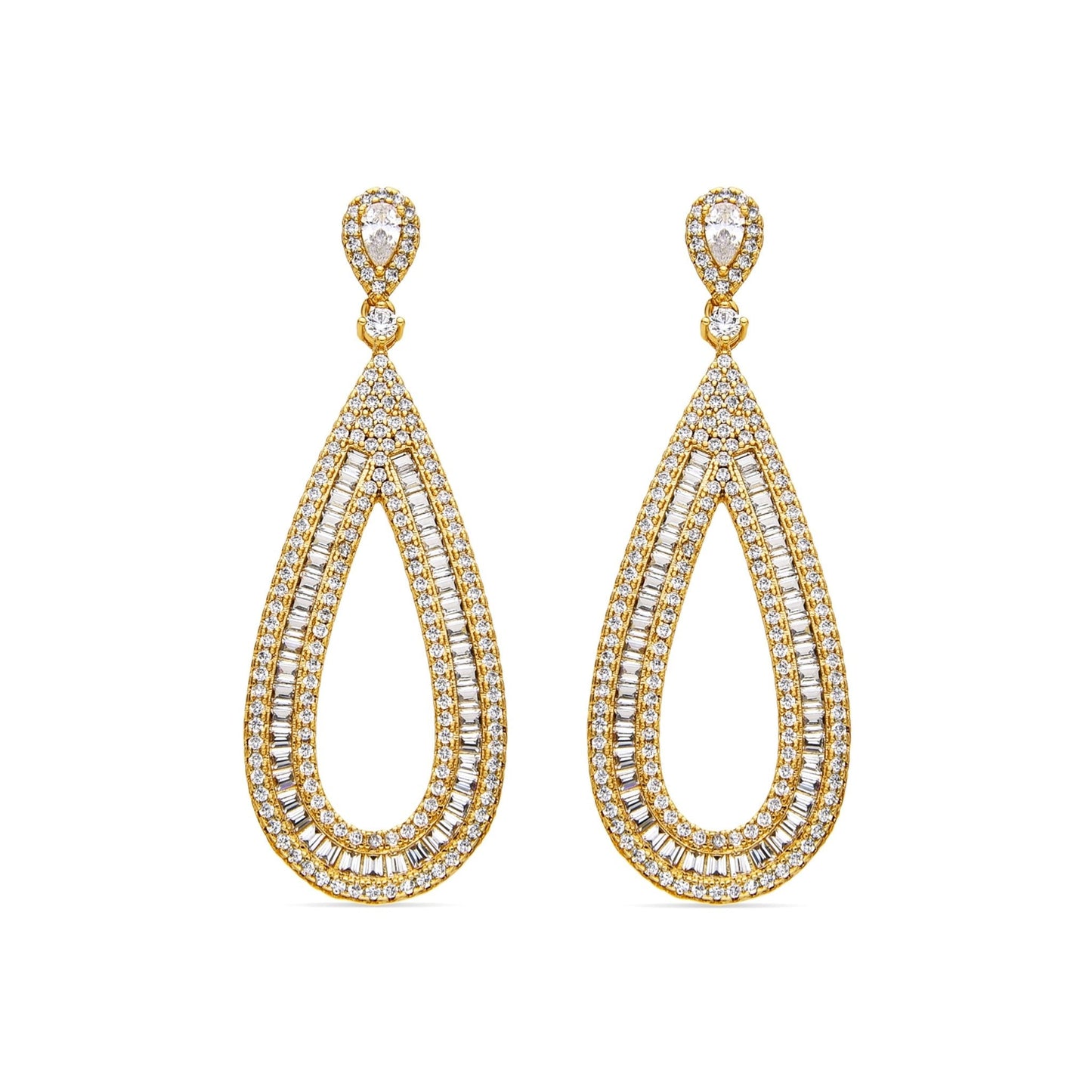 Pendientes acabado oro 18k