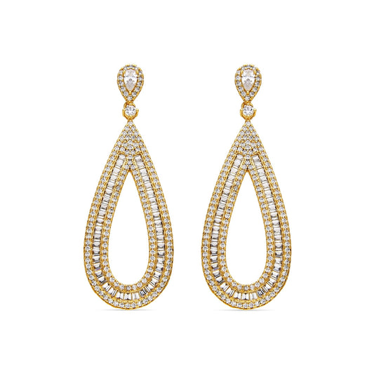 Pendientes acabado oro 18k