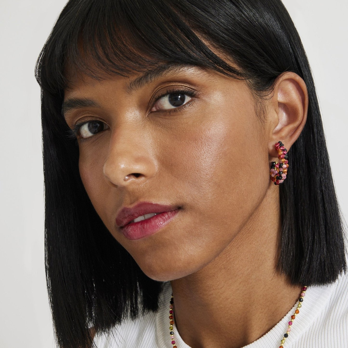 Pendientes acabado oro 18k