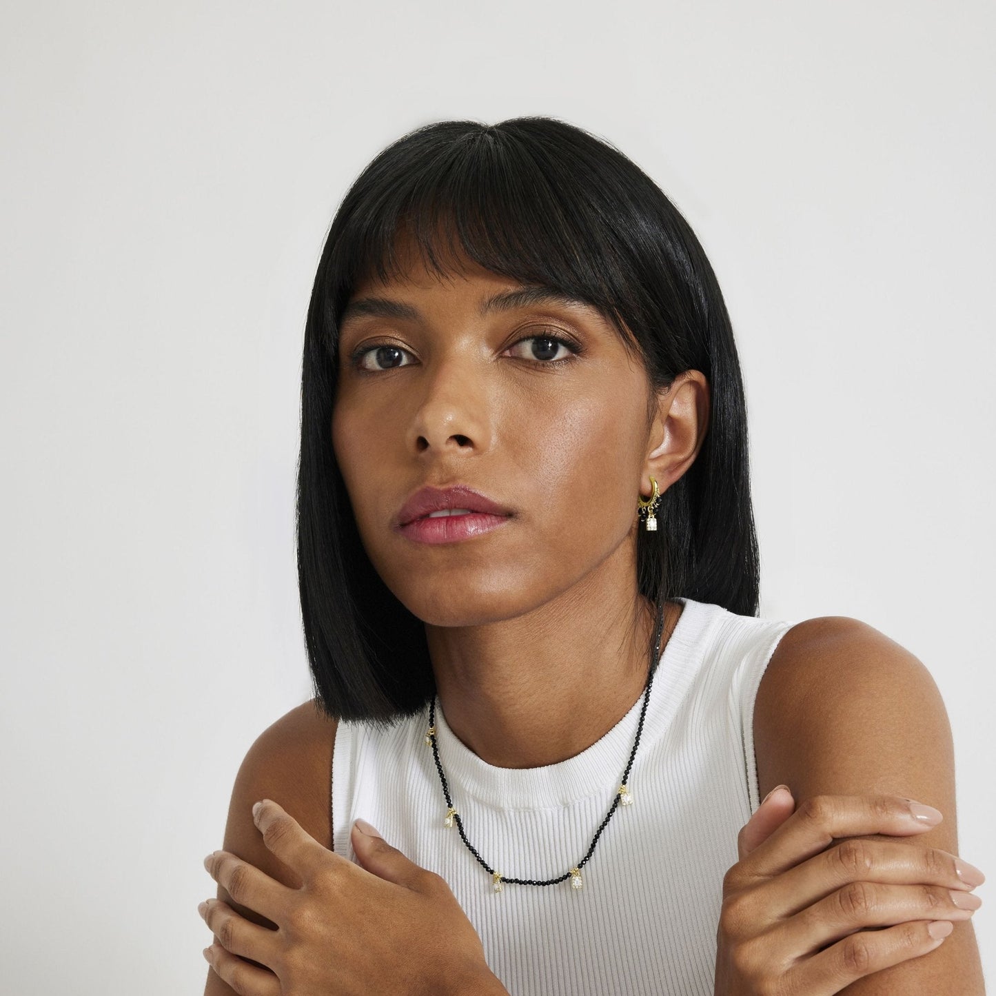 Pendientes acabado oro 18k