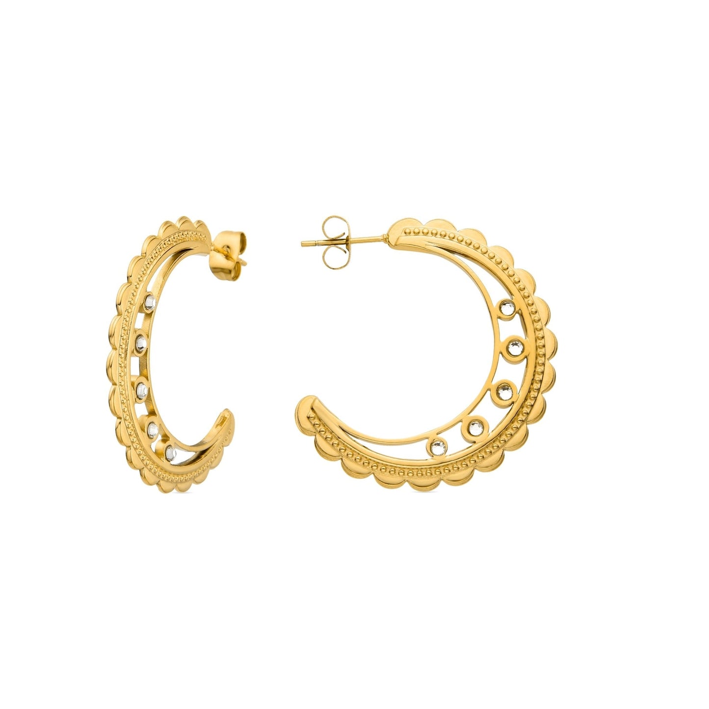 Pendientes acabado oro 18k