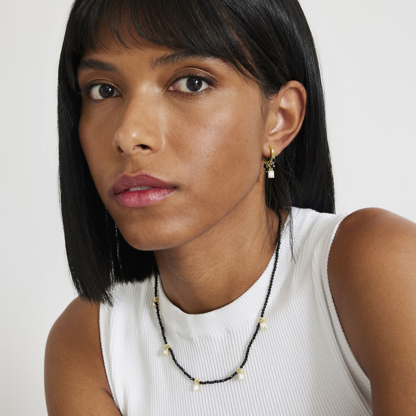 Pendientes acabado oro 18k