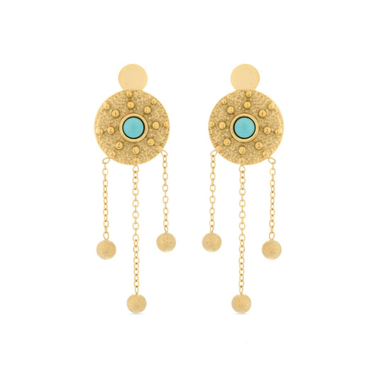 Pendientes acabado oro 18k