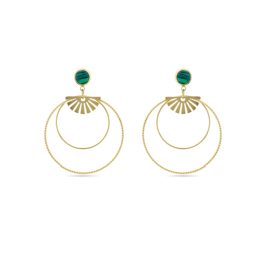 Pendientes acabado oro 18k