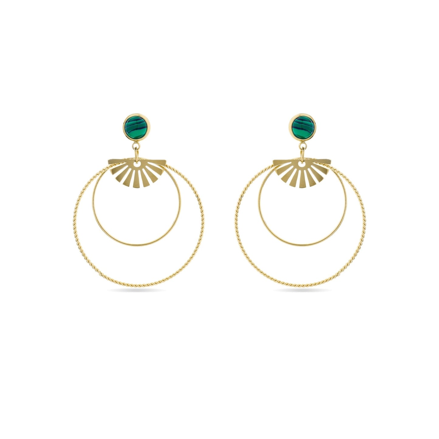 Pendientes acabado oro 18k