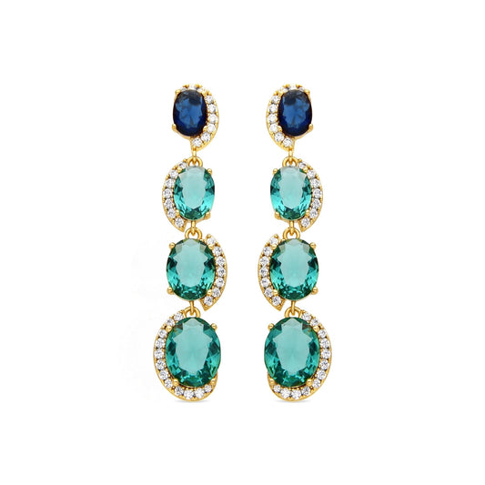 Pendientes acabado oro 18k