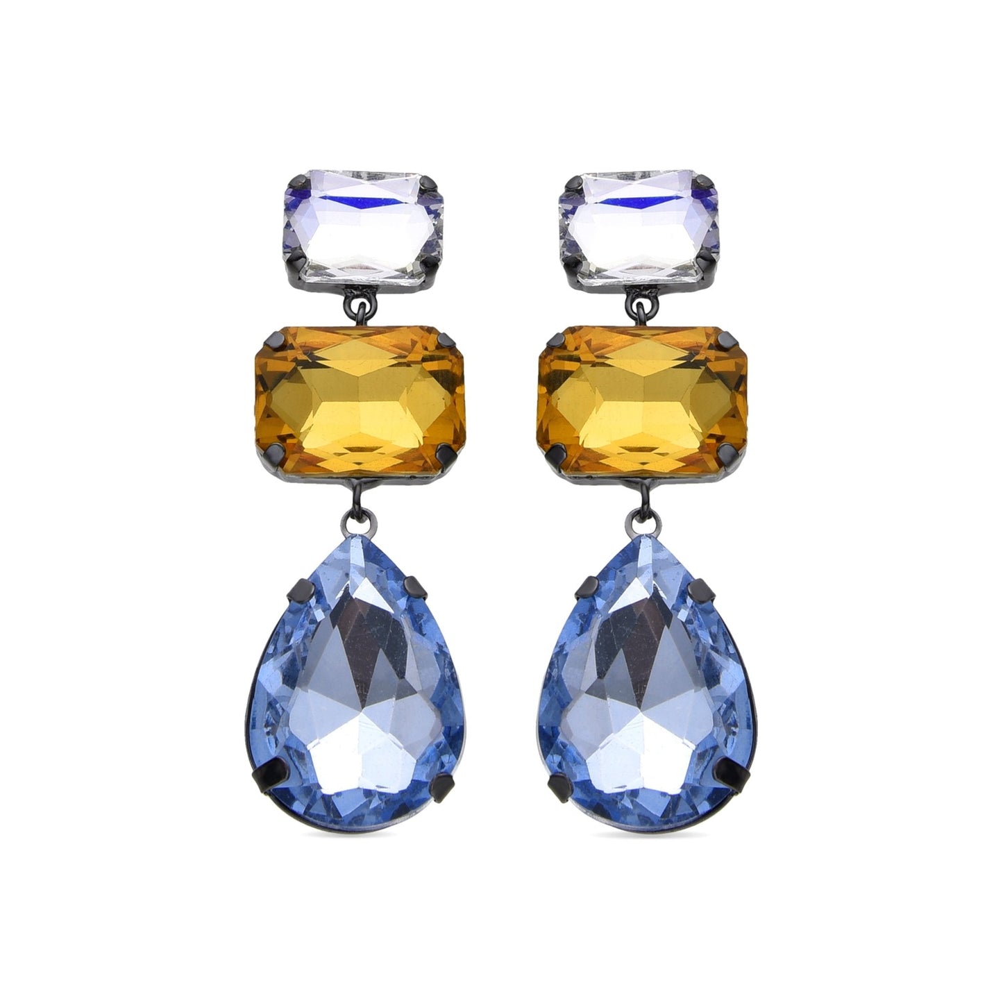 Pendientes acabados en oro amarillo 18k