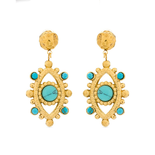 Pendientes acabados en oro amarillo 18k