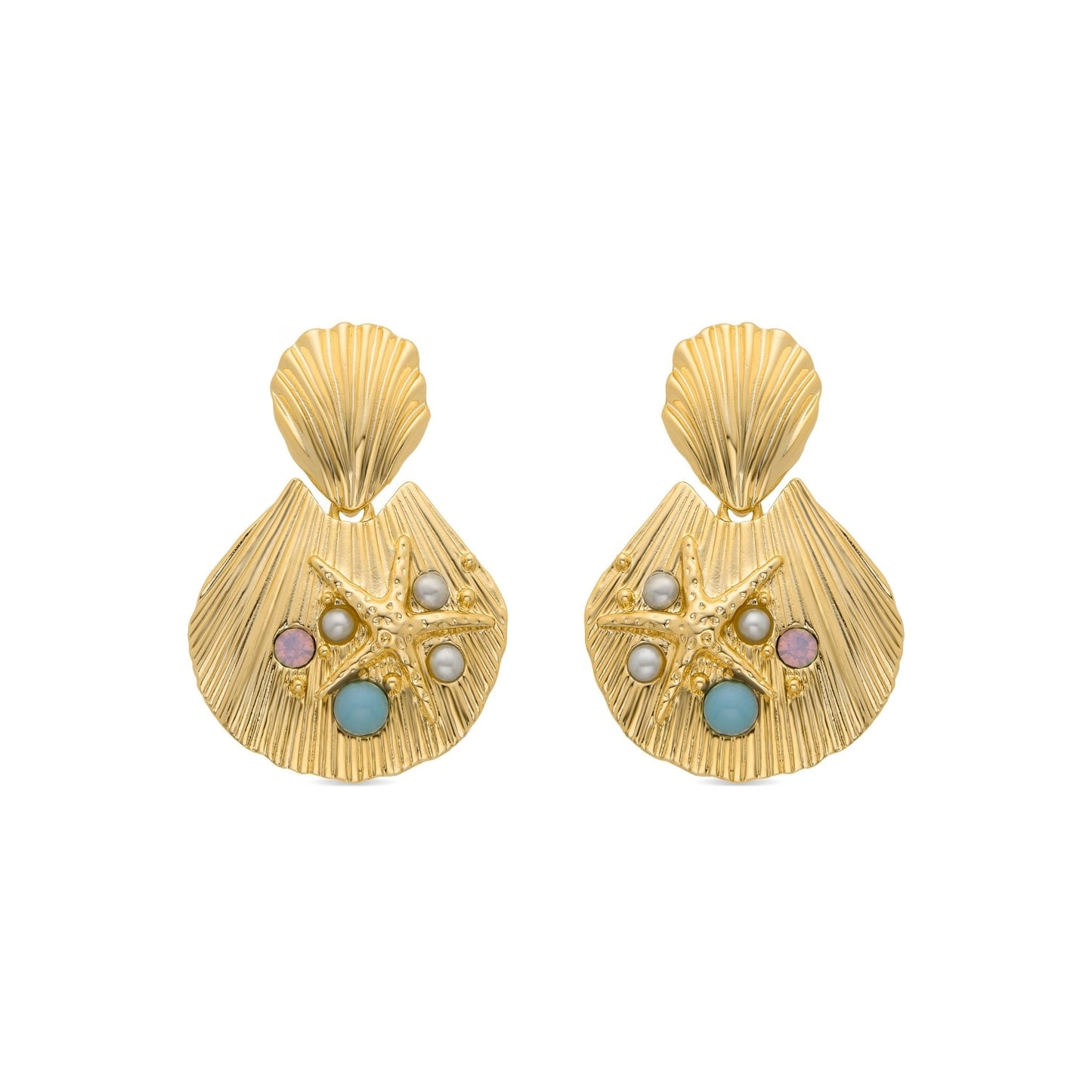 Pendientes acabados en oro amarillo 18k