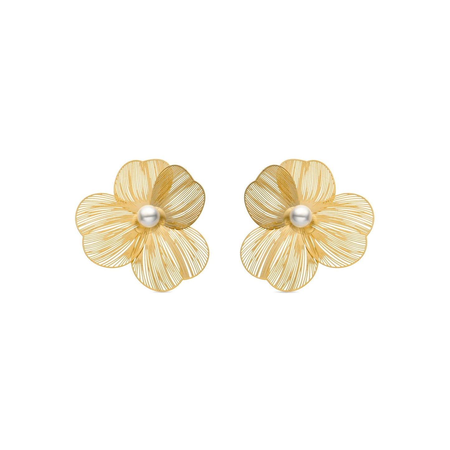 Pendientes acabados en oro amarillo 18k