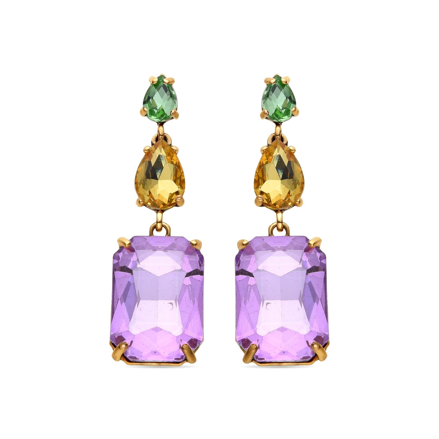 Pendientes acabados en oro amarillo 18k