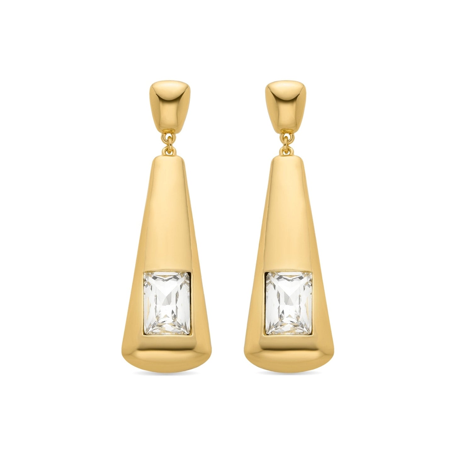 Pendientes acabados en oro amarillo 18k