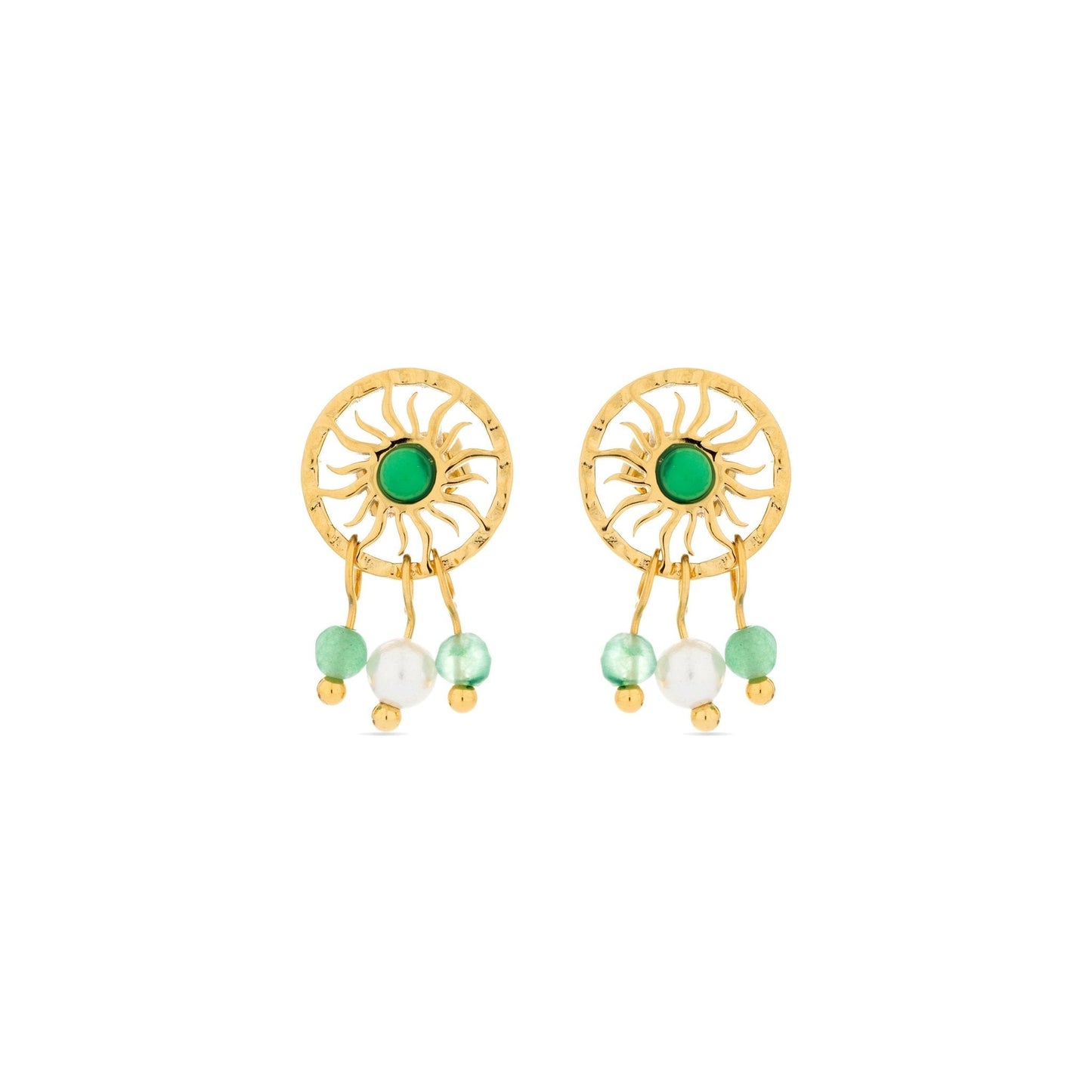 Pendientes acabados en oro amarillo 18k