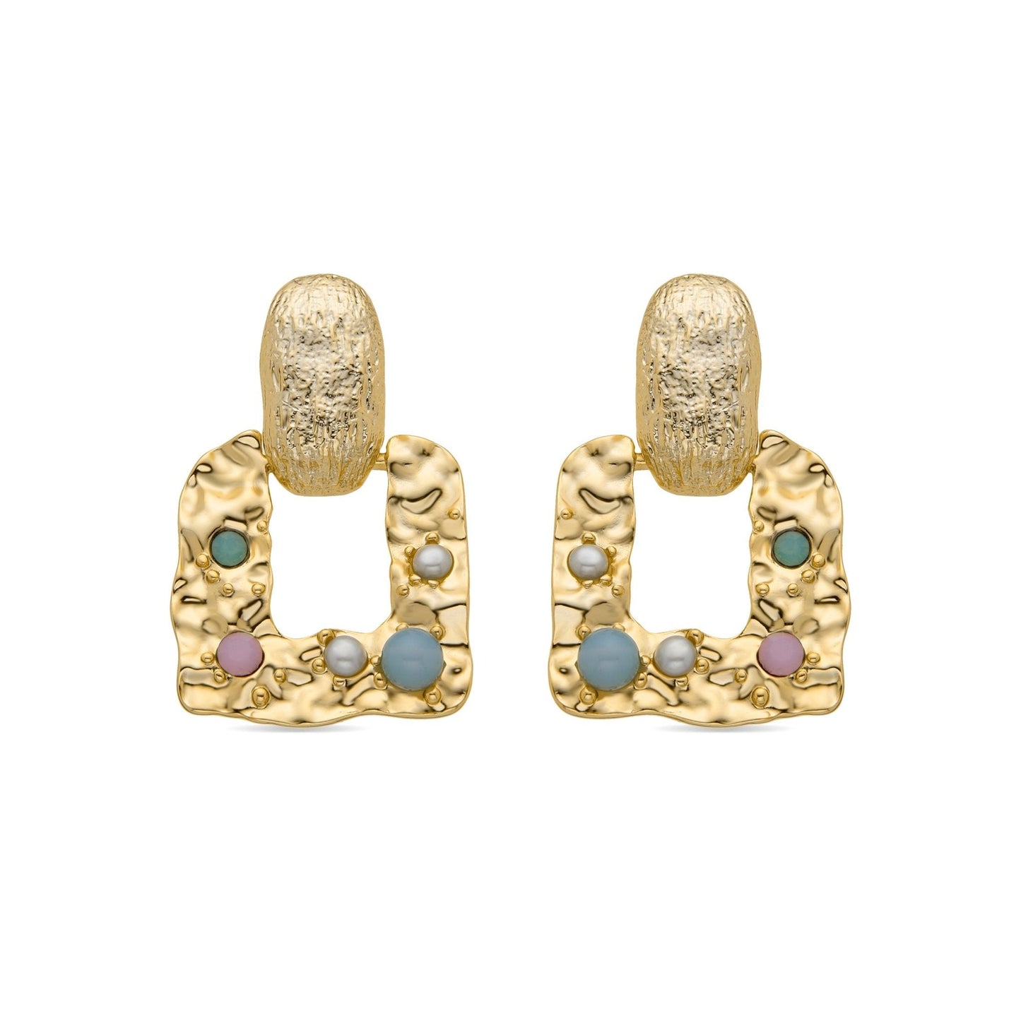 Pendientes acabados en oro amarillo 18k