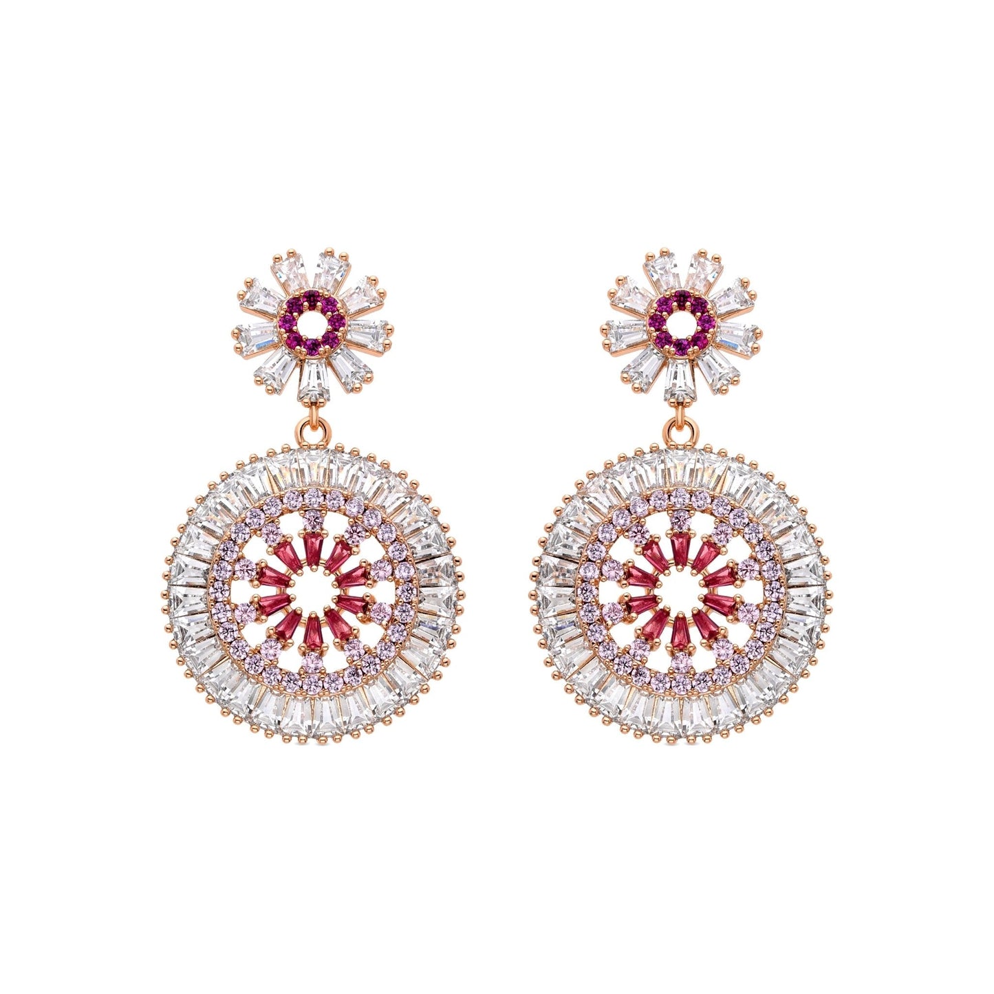 Pendientes acabados en oro amarillo de 18K