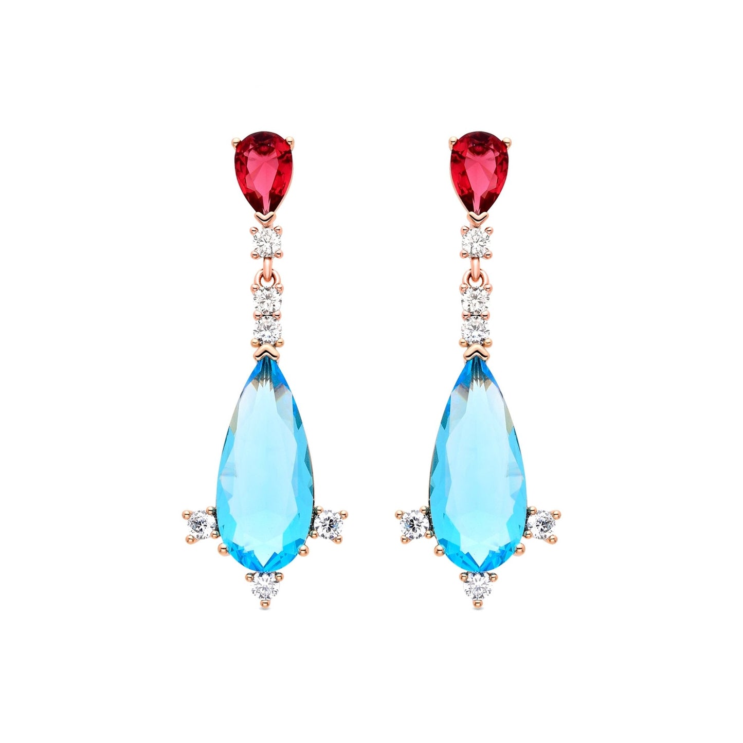 Pendientes acabados en oro amarillo de 18K