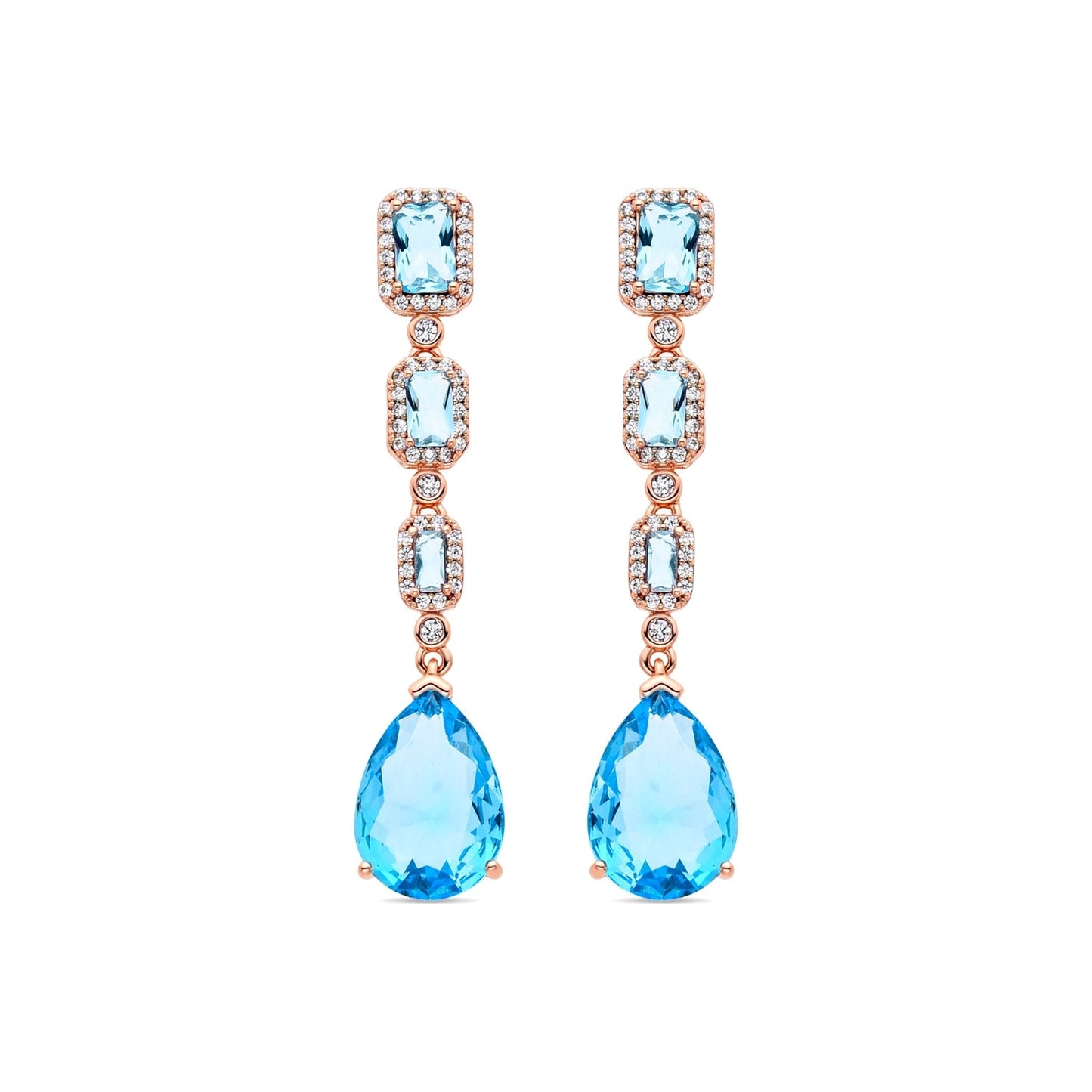 Pendientes acabados en oro amarillo de 18K