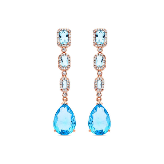 Pendientes acabados en oro amarillo de 18K