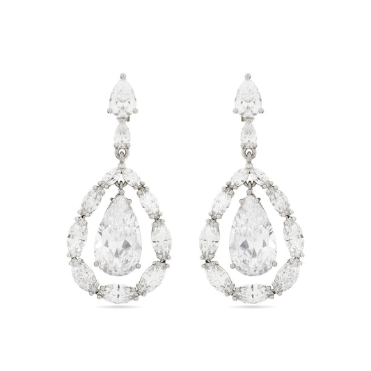 Pendientes acabados en rodio