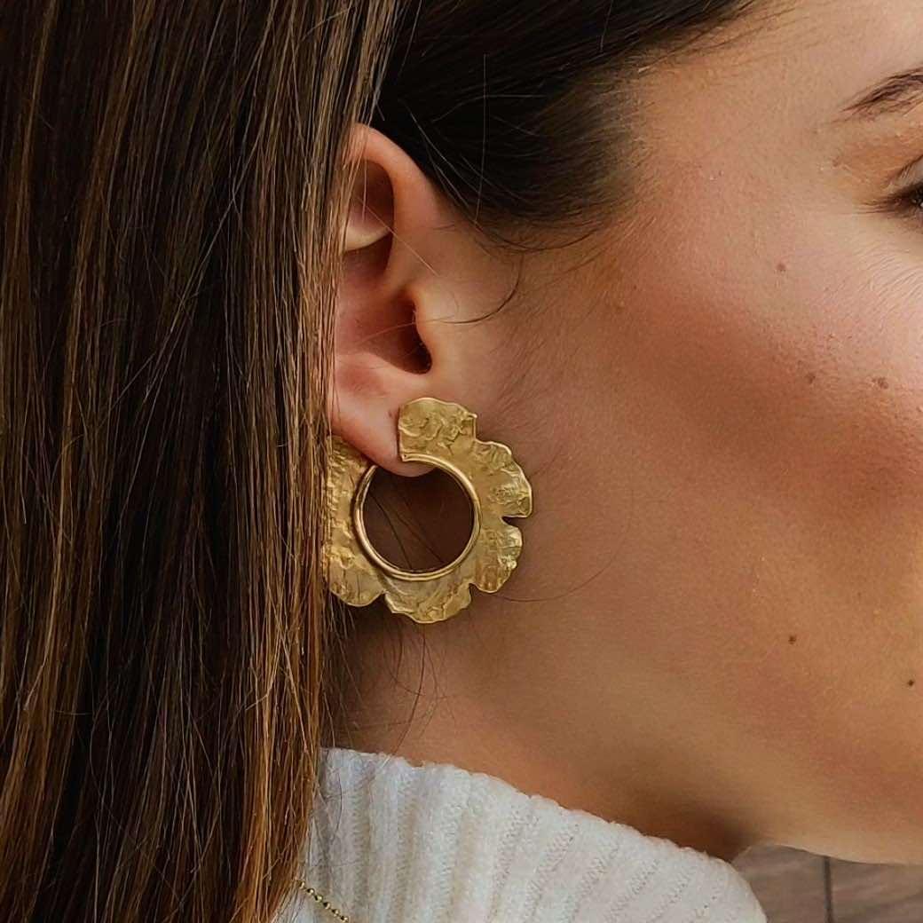 Pendientes Aros Flor de Loto