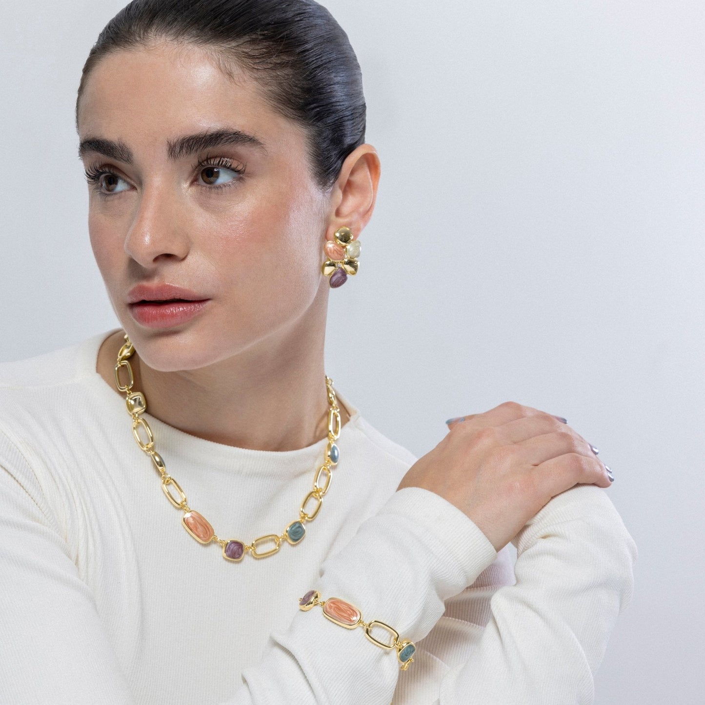 Pulsera acabado oro 18k