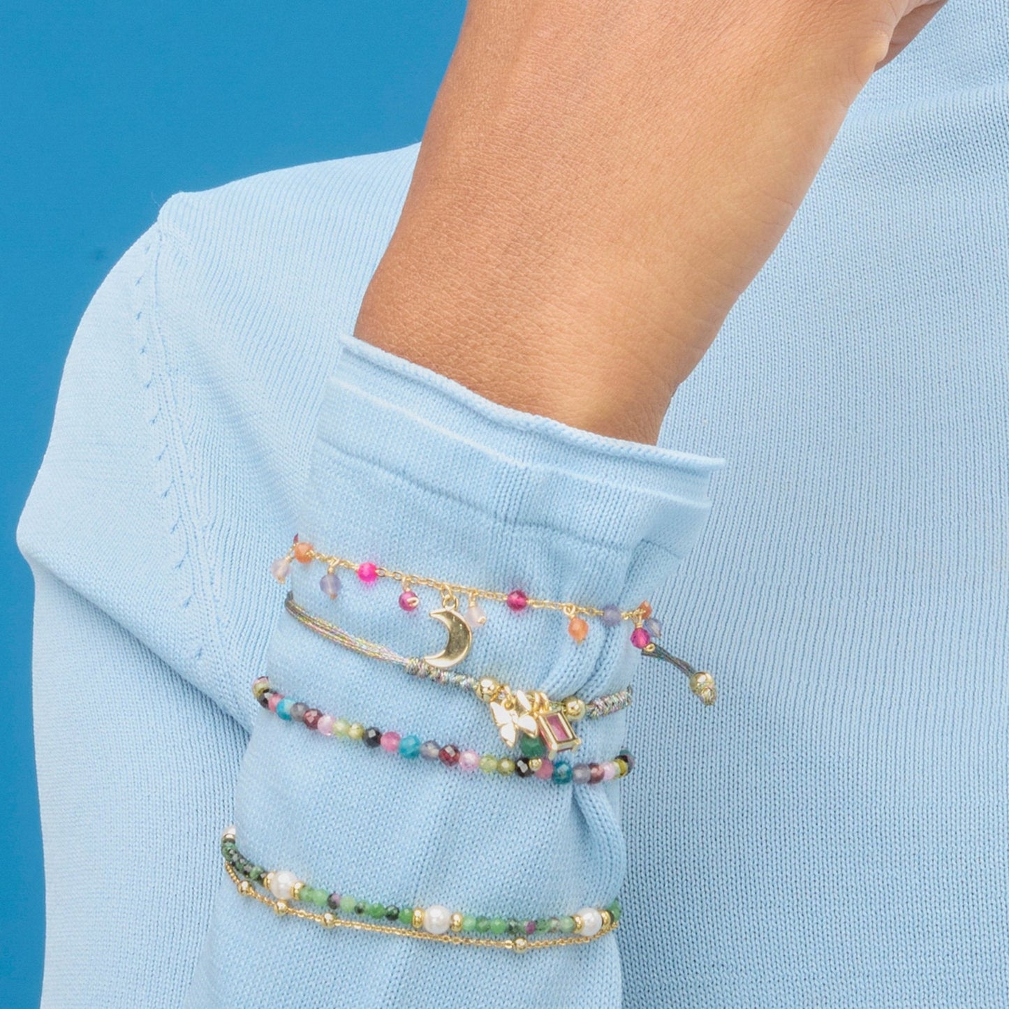 Pulsera Rayja acabada en oro amarilo 18k