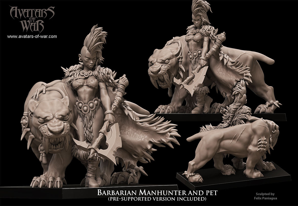 Barbarian Manhunter and Pet, Avatars of War