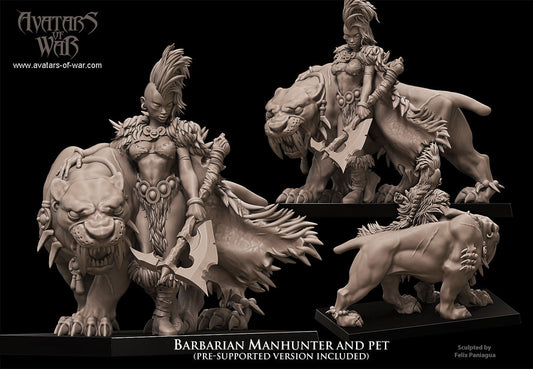 Barbarian Manhunter and Pet, Avatars of War