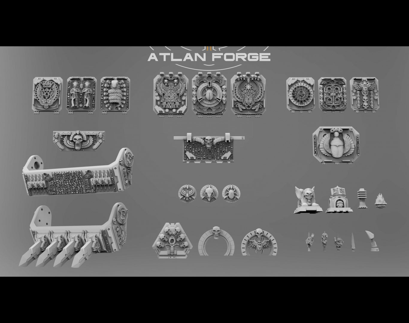 Aegyptian Vehicle Ornaments, Atlan Forge