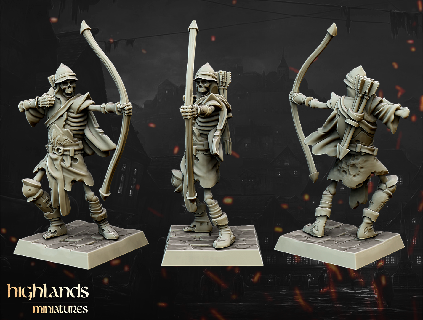 Skeleton Archers, Highlands Miniatures